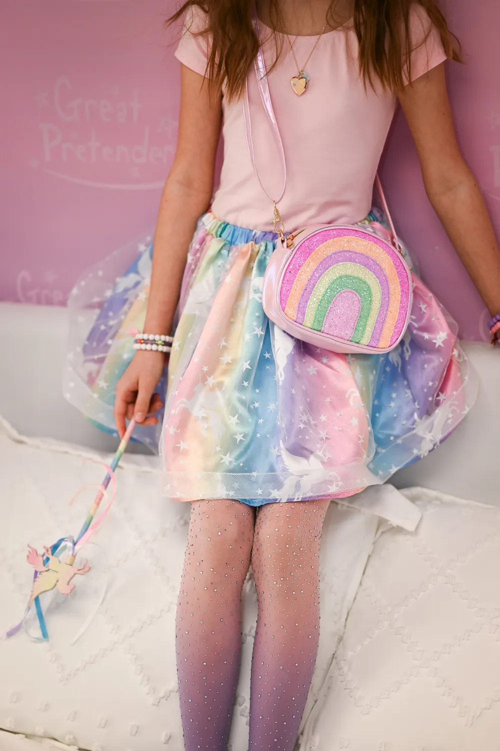 Great Pretenders Enchanted Unicorn gonna con bacchetta bambina