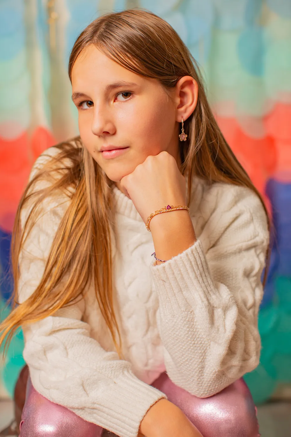 Great Pretenders Boutique Chic bracciale cuore rosa oro bambina