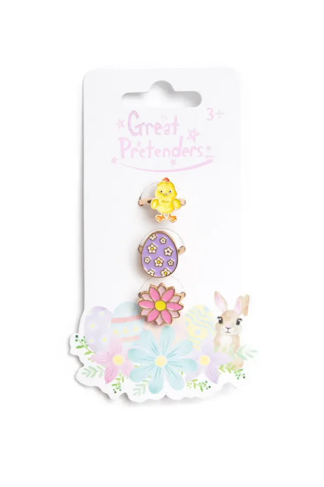 Great Pretenders Easter Egg set 3 anelli pasqua bimba
