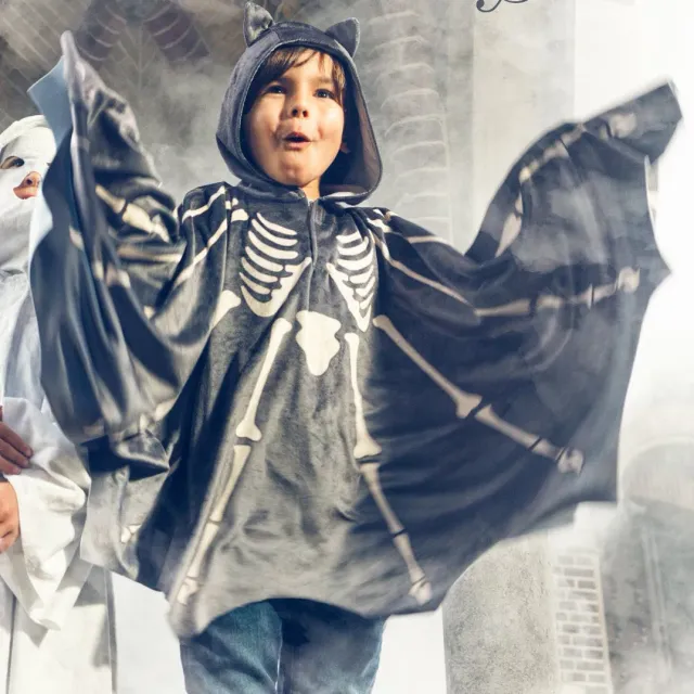 Souza Bat mantello nero 4-8 anni Halloween