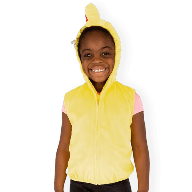 Pretend to Bee Costume Pollo Giallo con Cappuccio 3-7 Anni
