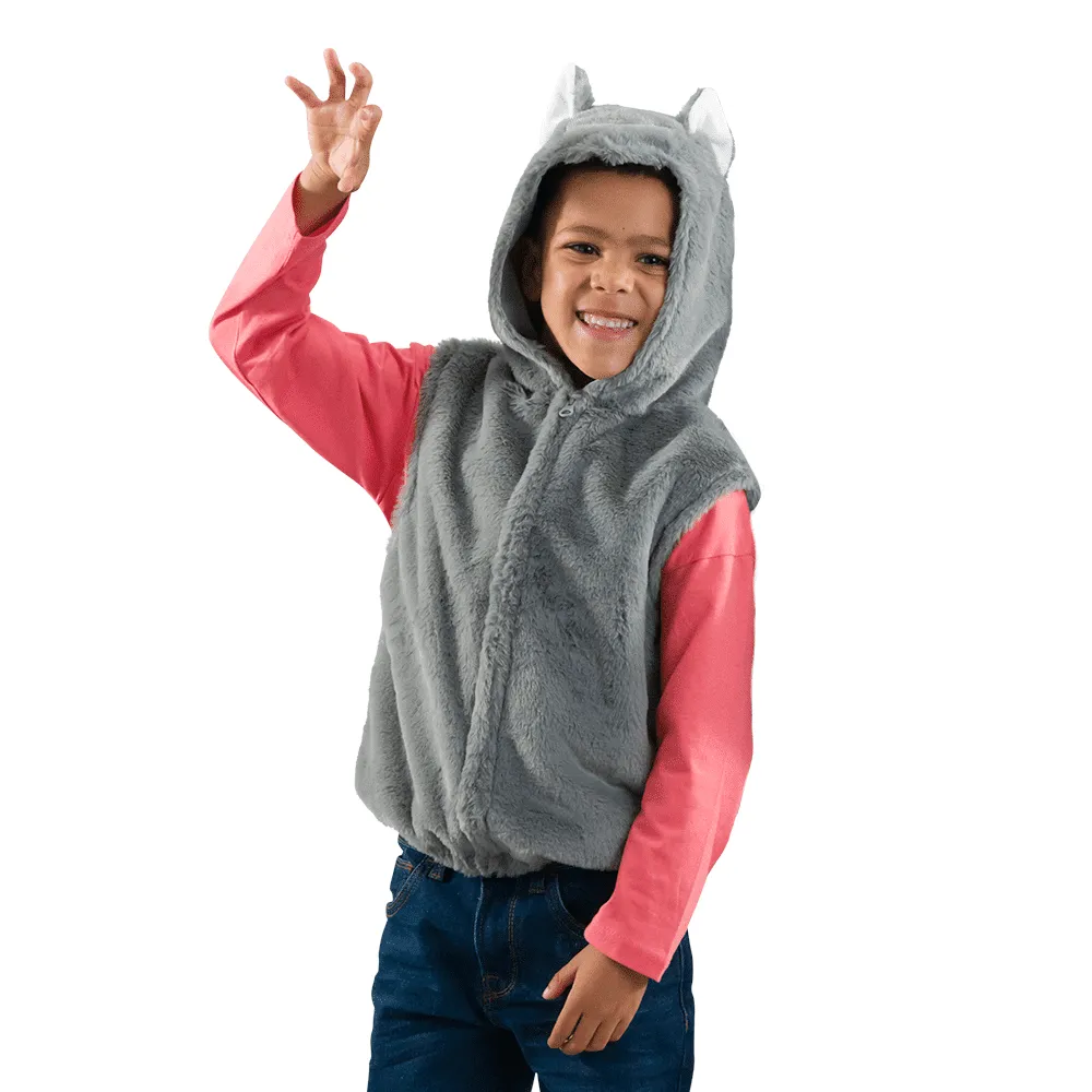 Pretend to Bee Wolf felpa lupo grigia con cappuccio