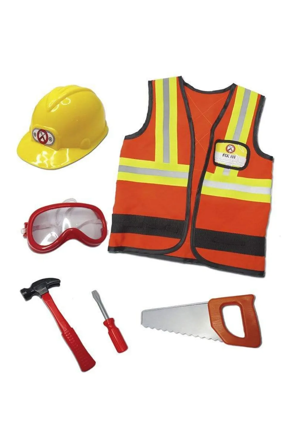Great Pretenders Construction costume operaio 7 pezzi