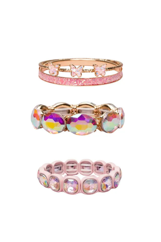 Great Pretenders Boutique Chic Braccialetti Bambina Set 3 Pezzi Farfalla