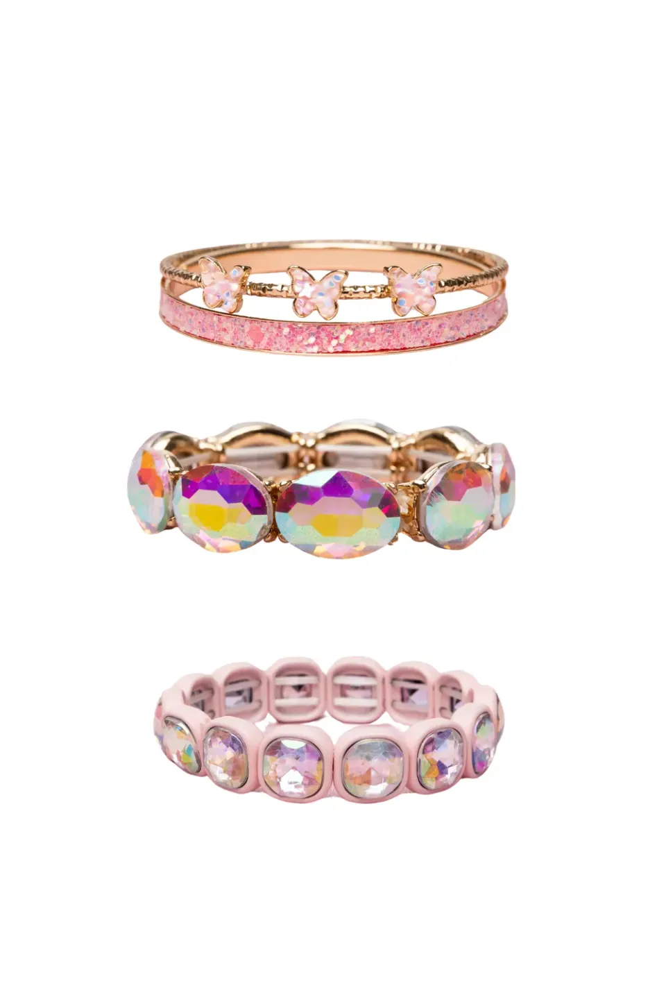 Great Pretenders Boutique Chic Braccialetti Bambina Set 3 Pezzi Farfalla