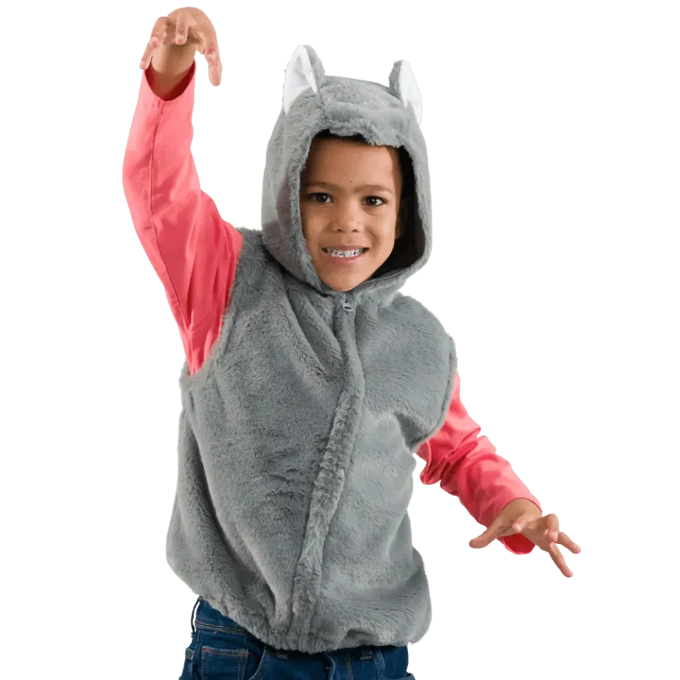 Pretend to Bee Wolf felpa lupo grigia con cappuccio