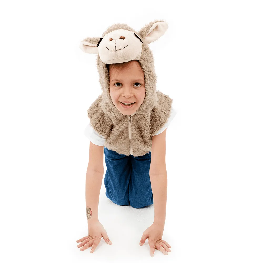Pretend to Bee Llama gilet costume bambini crema 3-7 anni