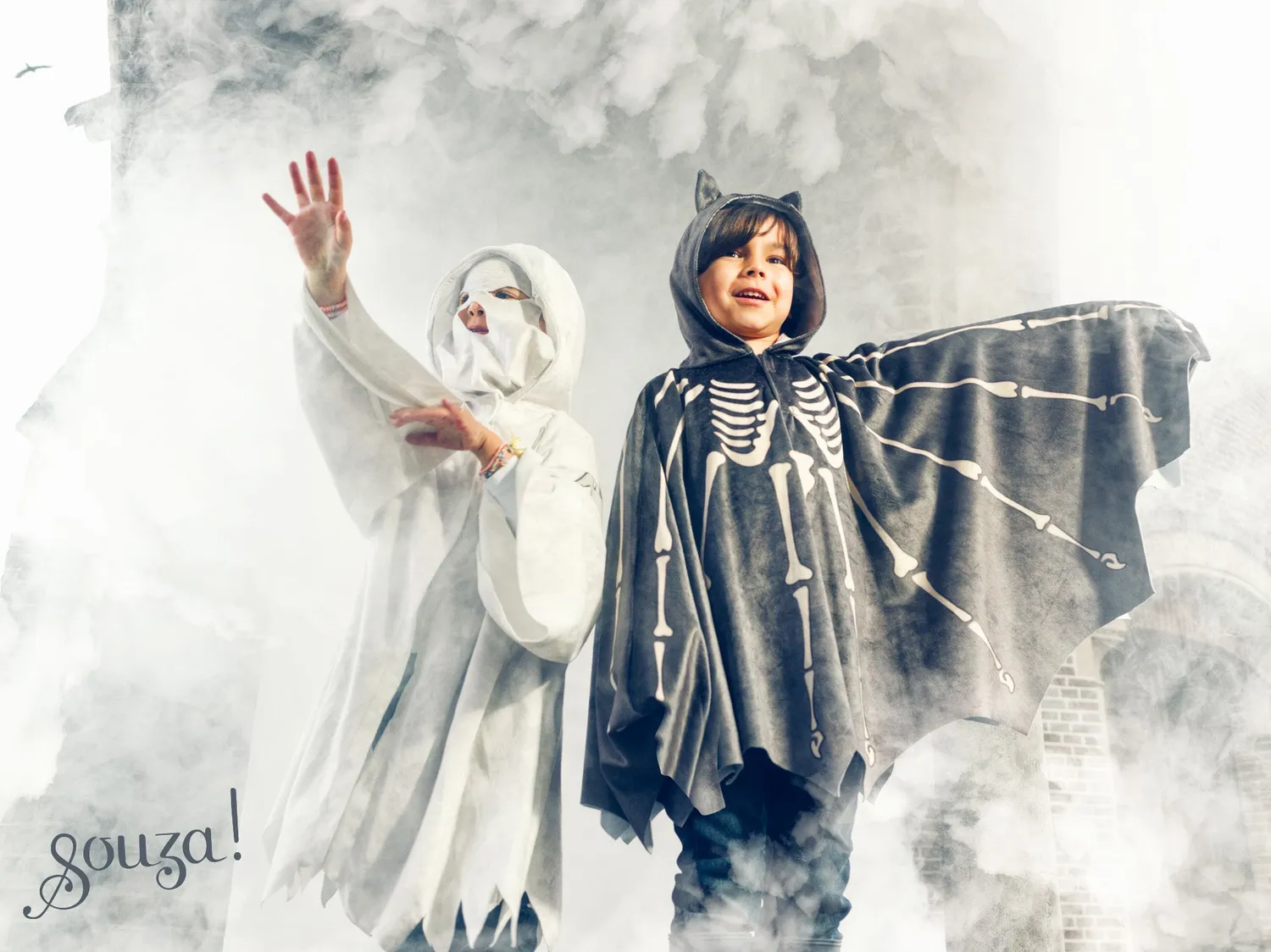 Souza Bat mantello nero 4-8 anni Halloween