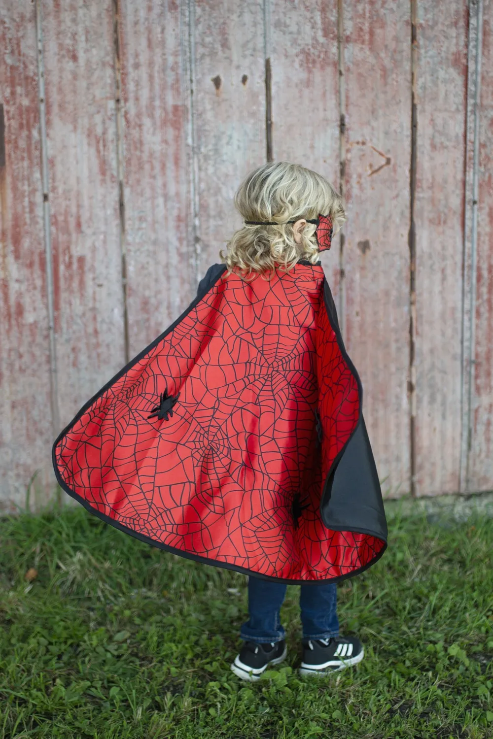Great Pretenders Spider Bat mantello reversibile con maschera