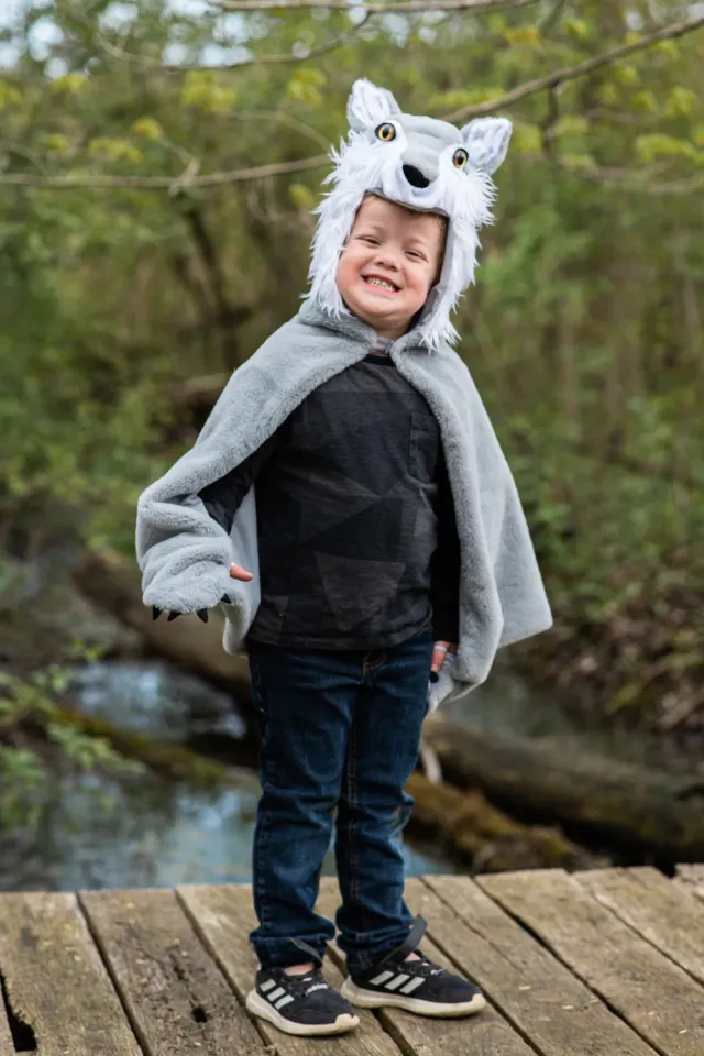 Great Pretenders Woodland Storybook Wolf mantello lupo
