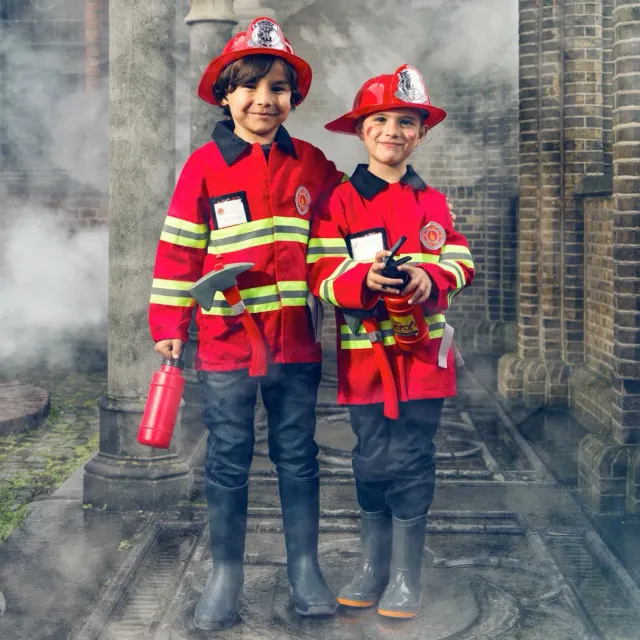 Souza! Fireman set costume pompiere rosso bambino