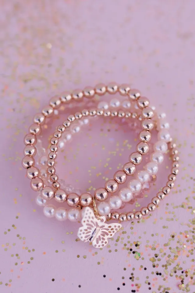 Great Pretenders Blush Crush set bracciali farfalla 4 pezzi