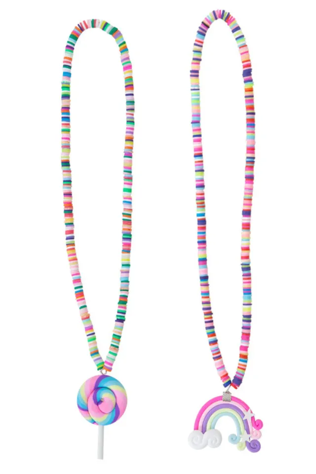 Great Pretenders Rainbow Lolly Necklace collane arcobaleno 2 pezzi