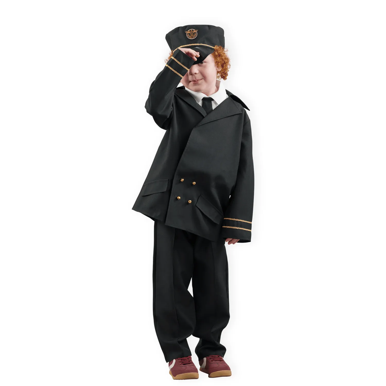 Pretend To Bee Pilot costume pilota nero con capello