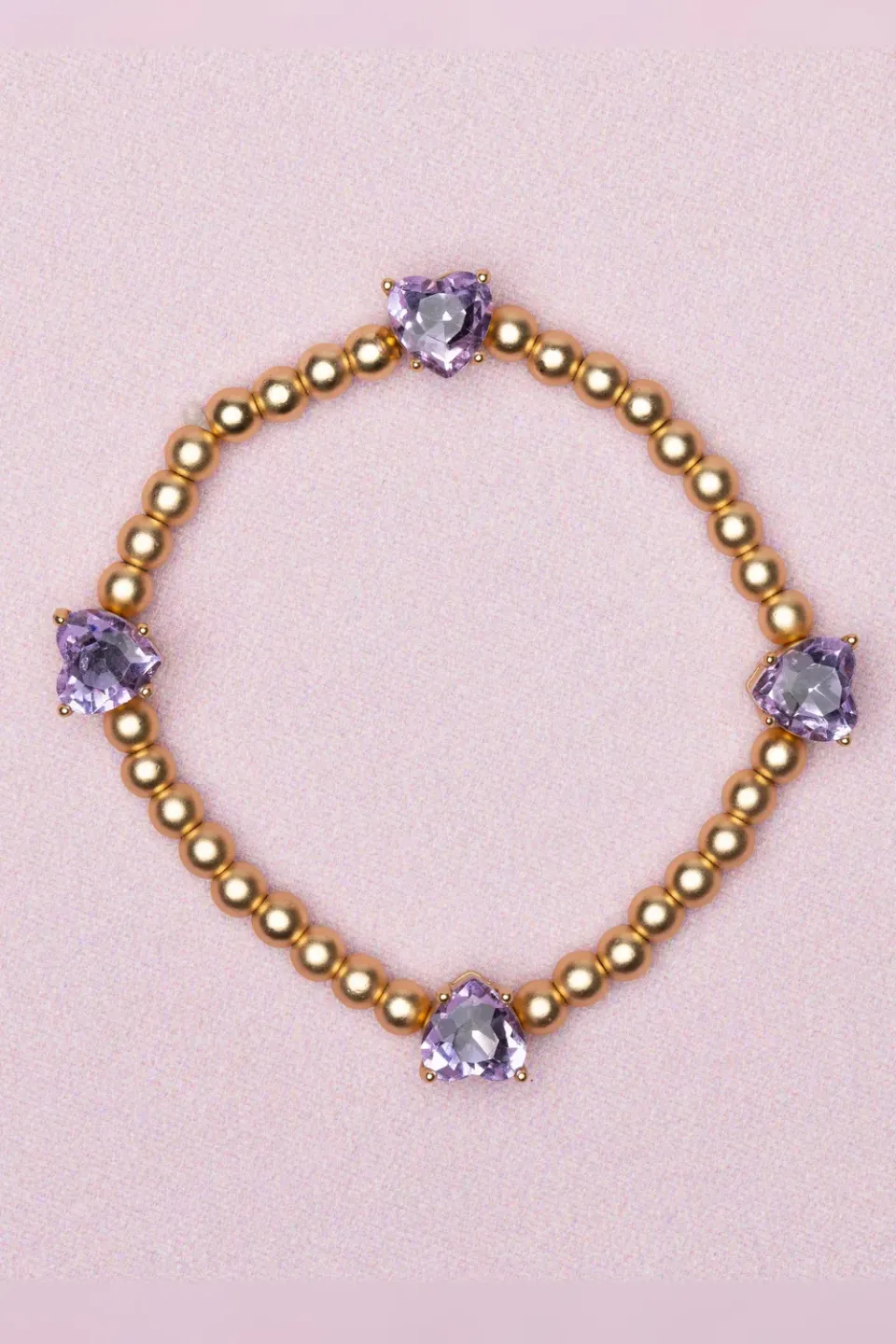 Great Pretenders Boutique Chic Amethyst Love bracciale bimba cuori