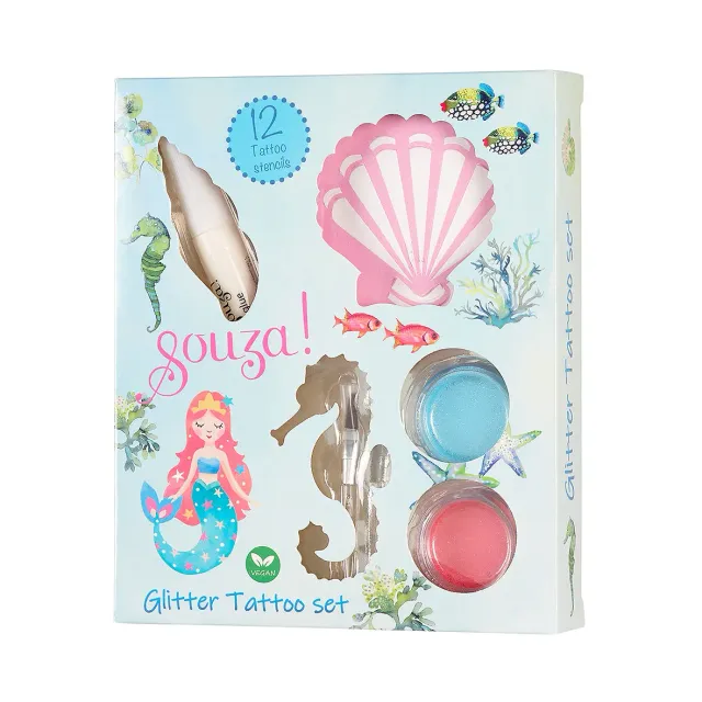 Souza! Mermaid set tatuaggi glitter sirena