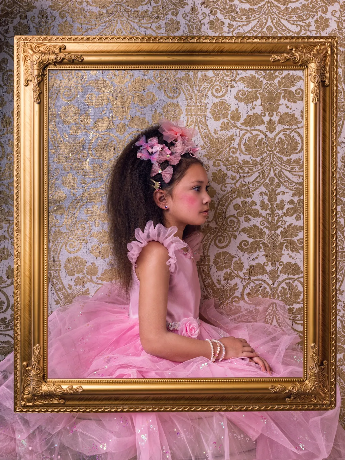 Souza! Linda vestito bambina rosa delicato