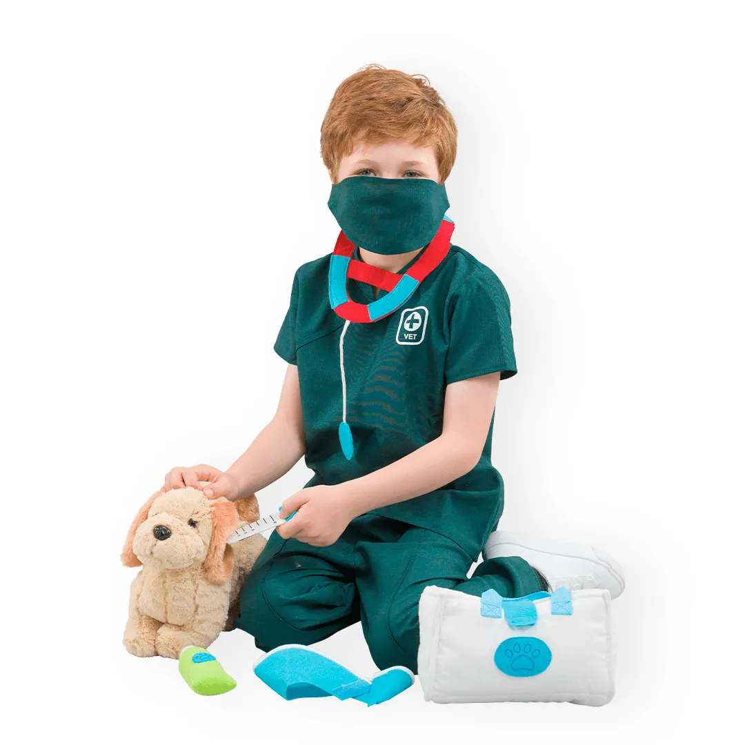 PRETEND TO BEE Vet Play Set costume veterinario 4 pezzi morbido