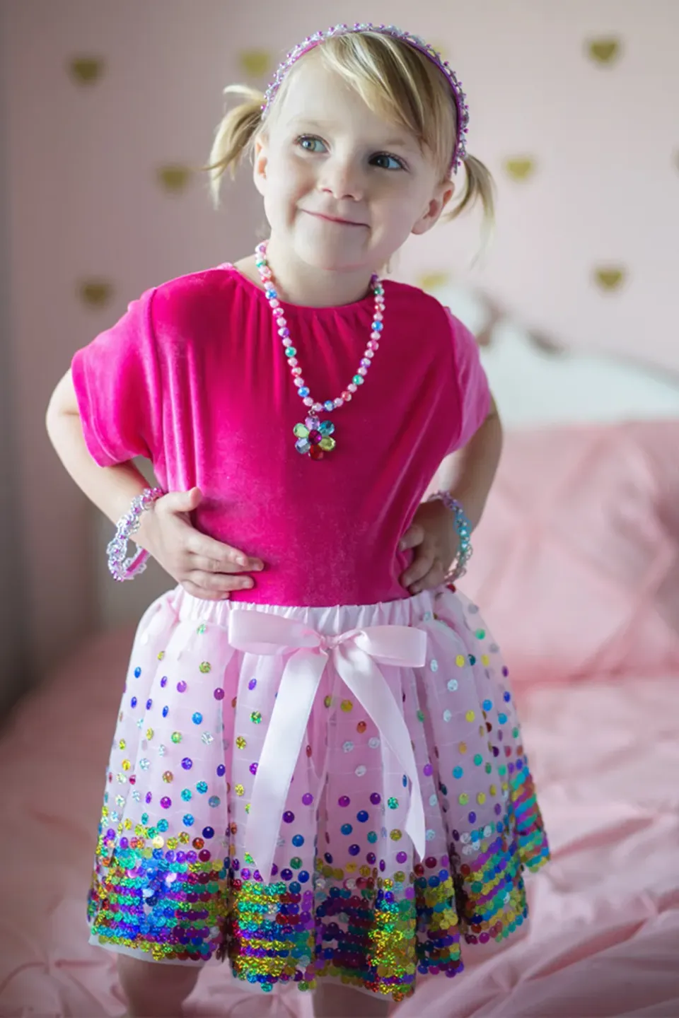 Great Pretenders Pink Party Fun gonna paillettes rosa