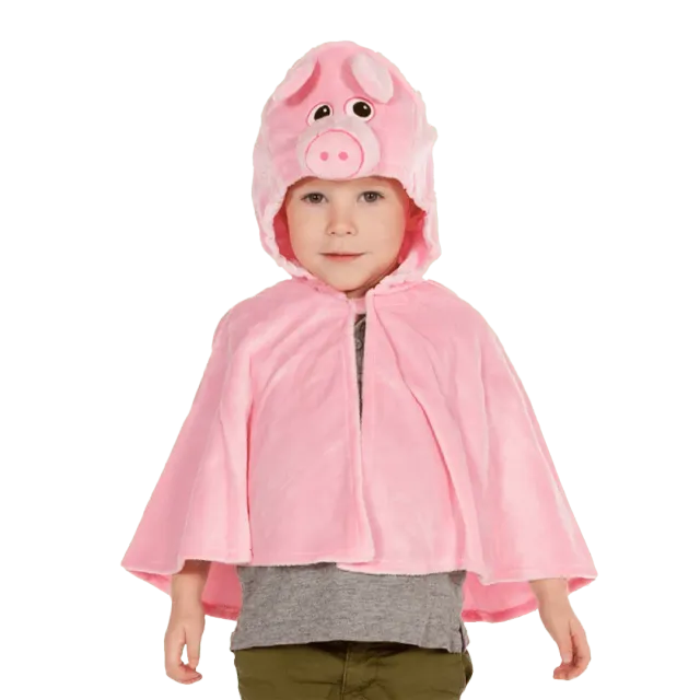Pretend to Bee Mantello Maiale Rosa con Cappuccio e Muso