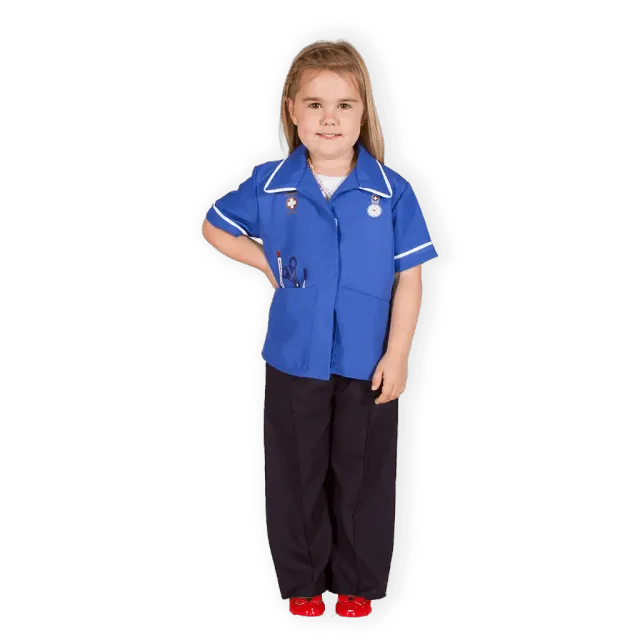 PRETEND TO BEE Emergency Nurse Costume divisa infermiera blu