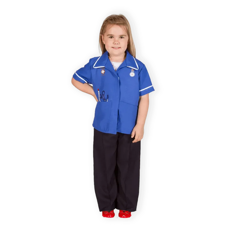 PRETEND TO BEE Emergency Nurse Costume divisa infermiera blu