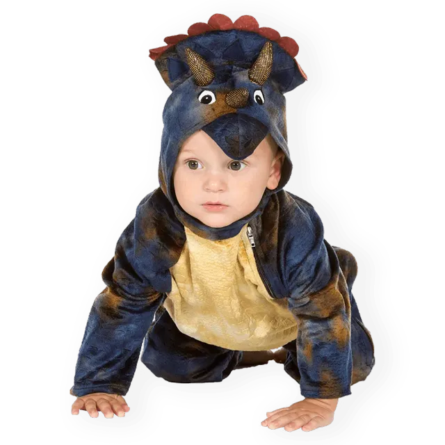 Pretend to Bee Baby Triceratops tuta neonato blu