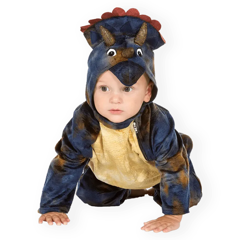 Pretend to Bee Baby Triceratops tuta neonato blu