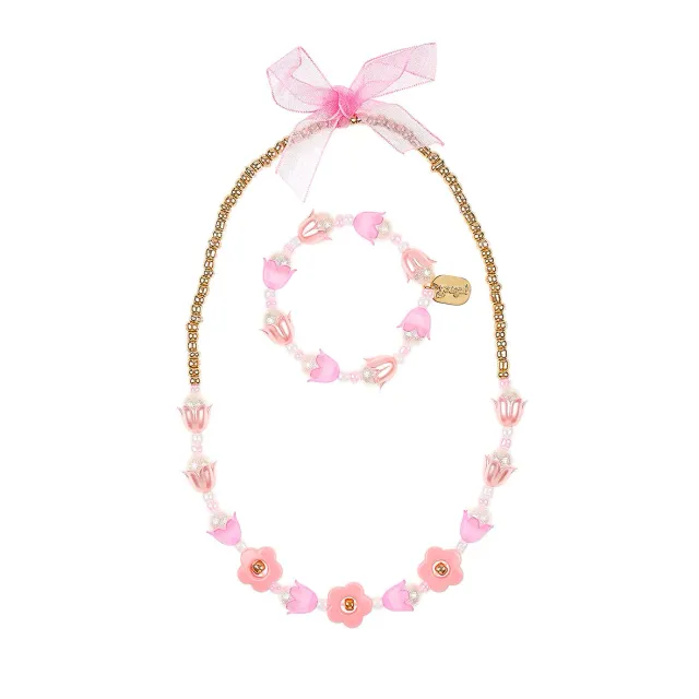 Souza! Annefleur Flower set collana bracciale rosa