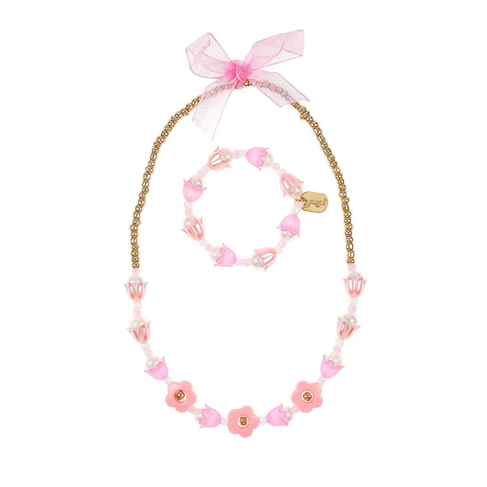 Souza! Annefleur Flower set collana bracciale rosa