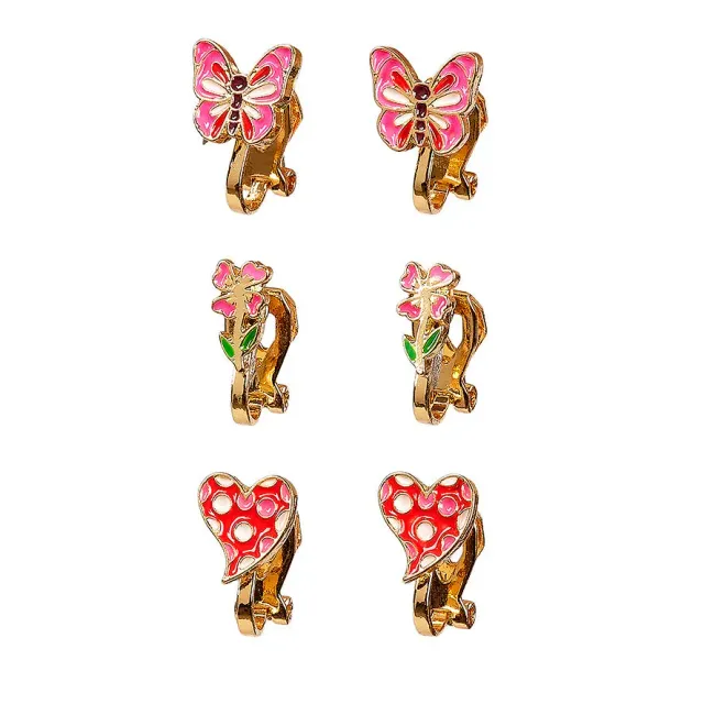 Souza Finelie orecchini clip 3 paia rosa
