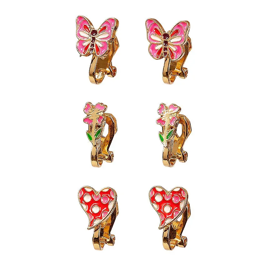 Souza Finelie orecchini clip 3 paia rosa