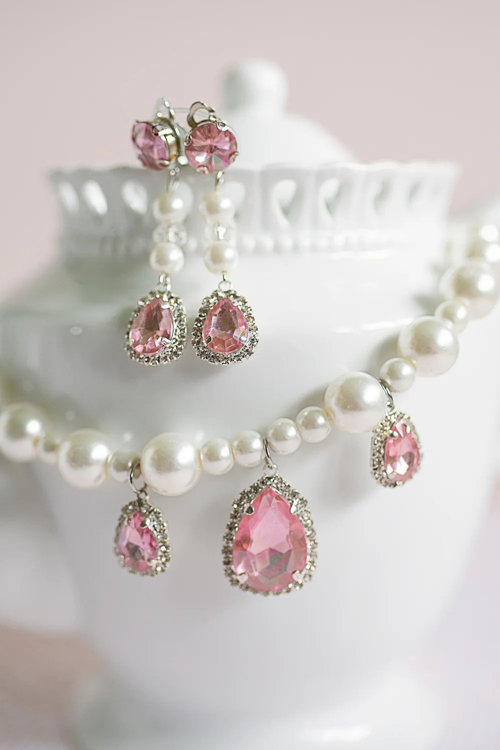 Great Pretenders The Coco set gioielli 4 pezzi perle rosa