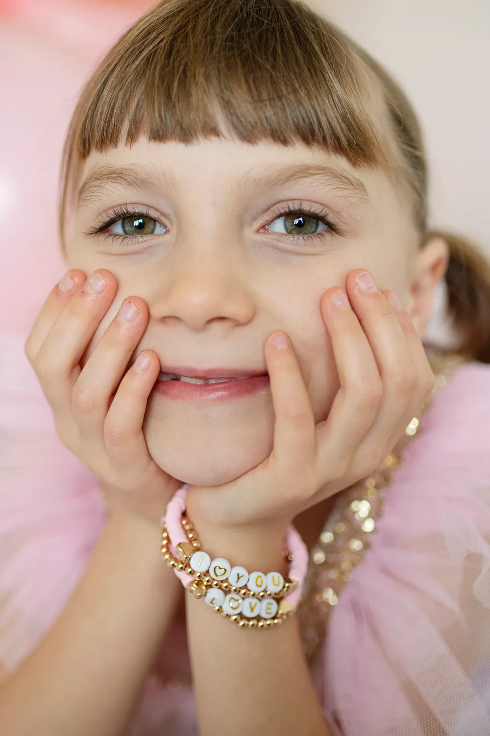 Great Pretenders Pink Love bracciali 4 pezzi rosa oro