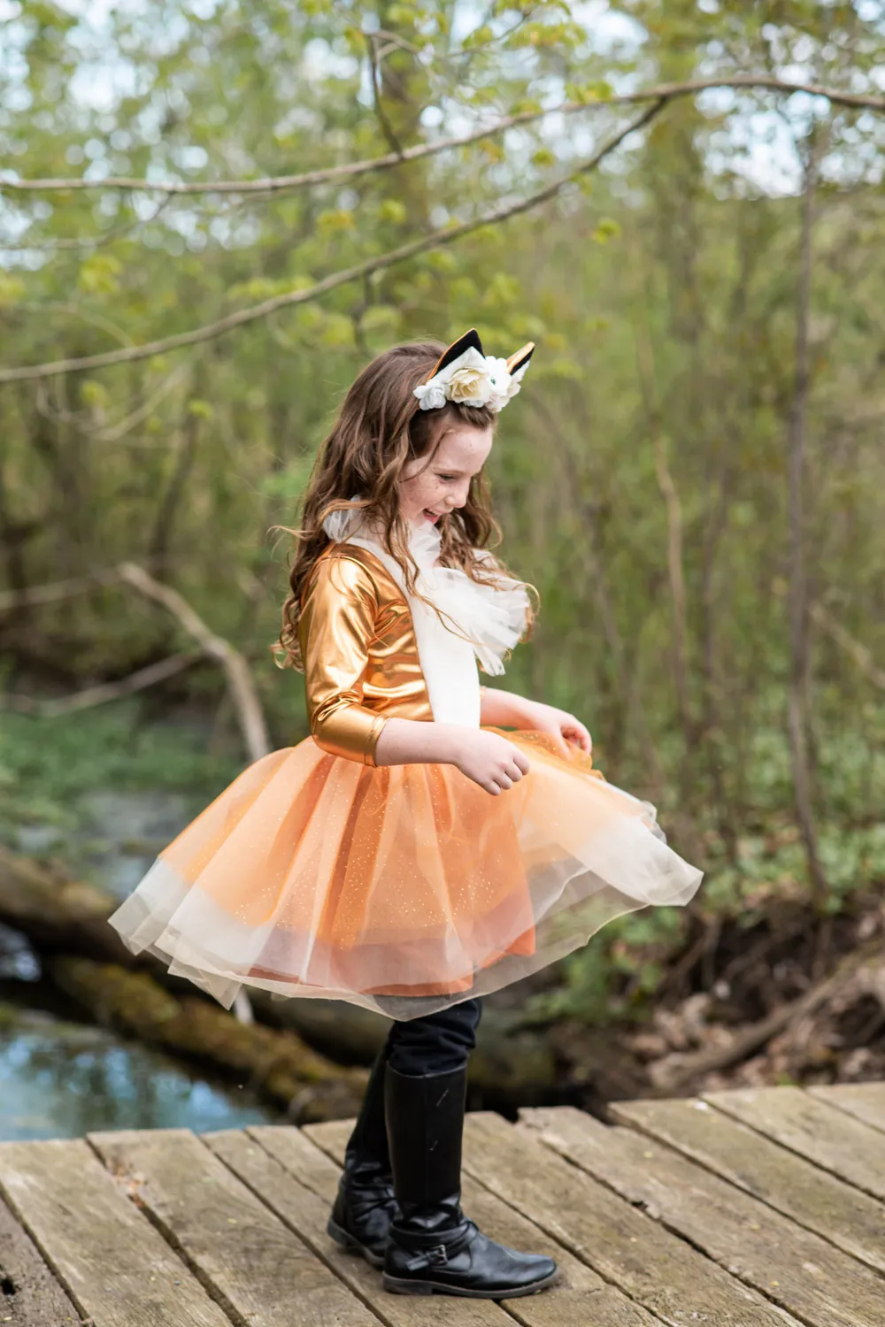Great Pretenders Woodland Fox costume volpe arancione con cerchietto