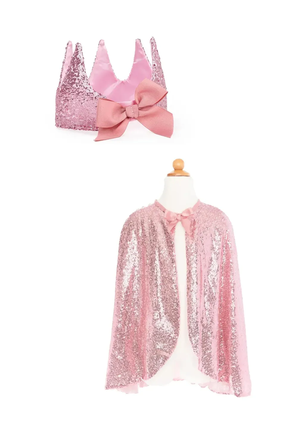 Great Pretenders Precious Sequins Pink mantello con corona rosa paillettes