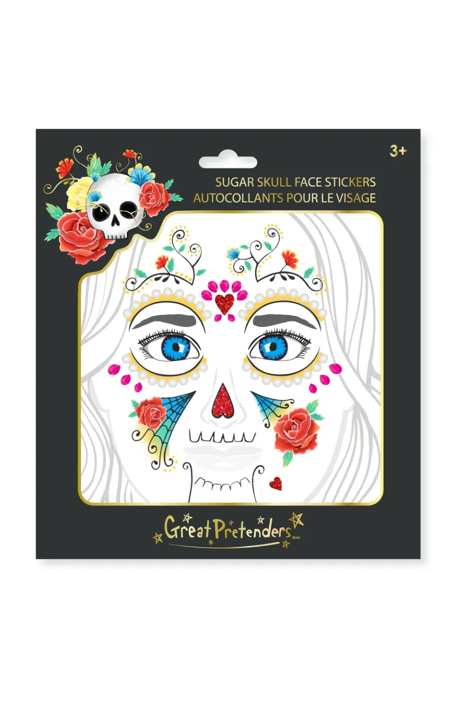 Great Pretenders Sugar Skull adesivi viso glitter gemme