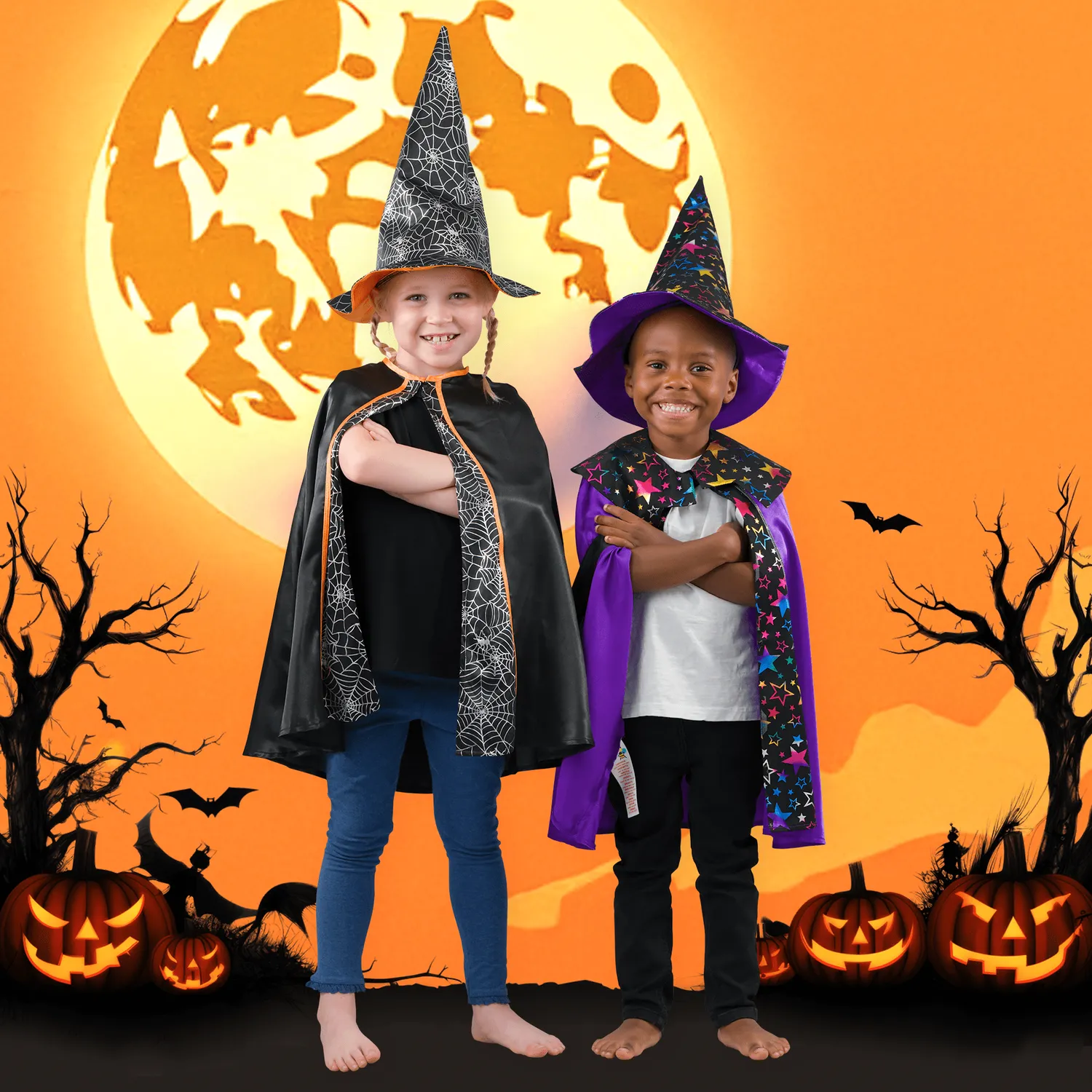 Pretend to Bee Witch costume strega bambina con cappello 3-7