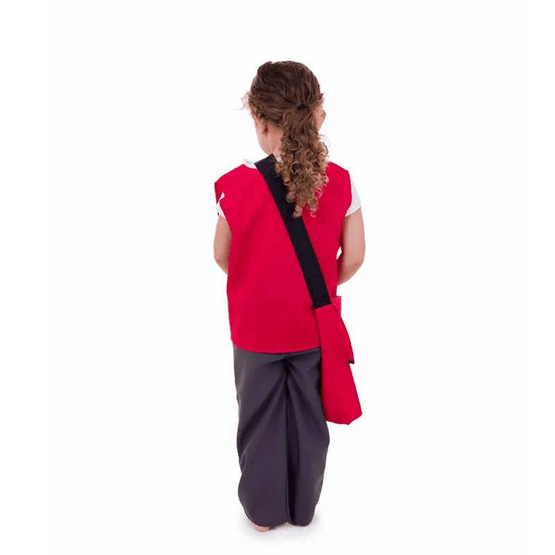 Pretend to Bee Costume Postino Rosso con Borsa e Pantaloni
