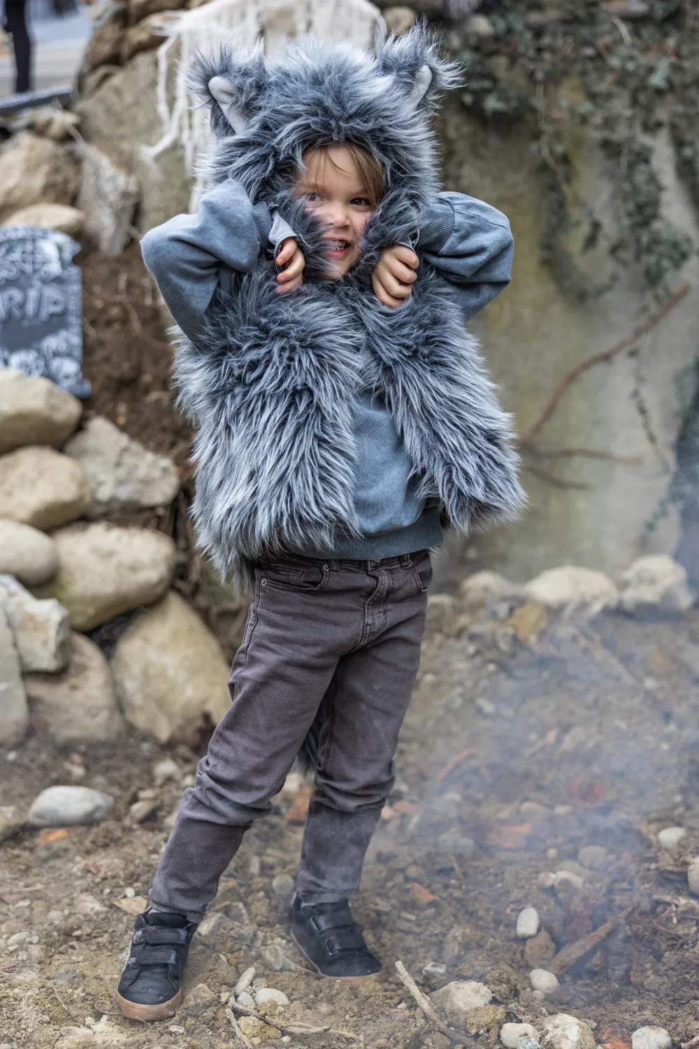 Great Pretenders Big Bad Wolf gilet travestimento lupo con guanti