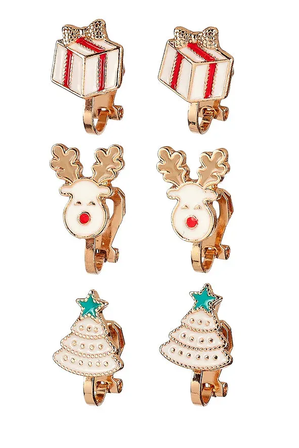 Souza! Christmas orecchini a clip natalizi multicolore