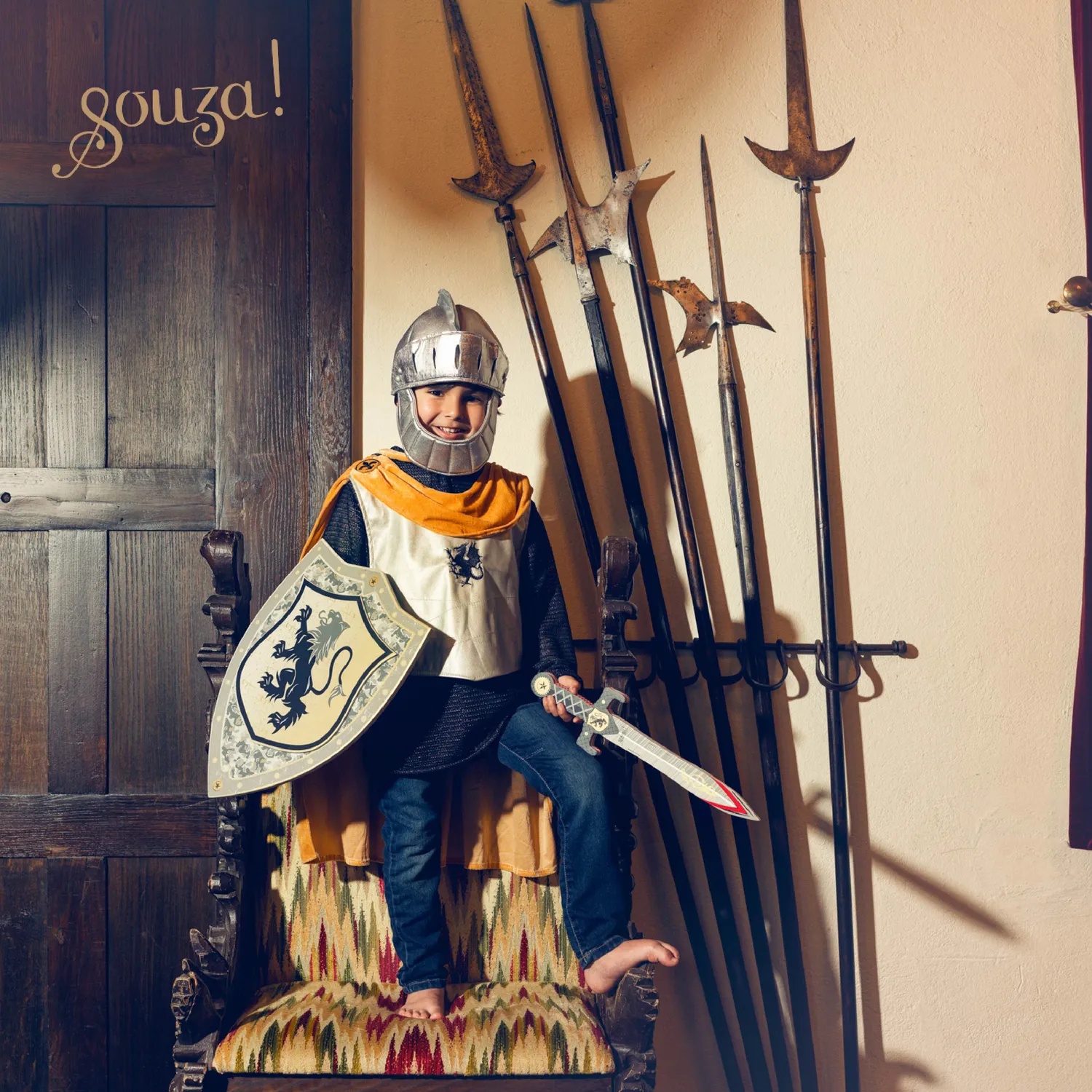 Souza! Ramon costume cavaliere bambino medievale