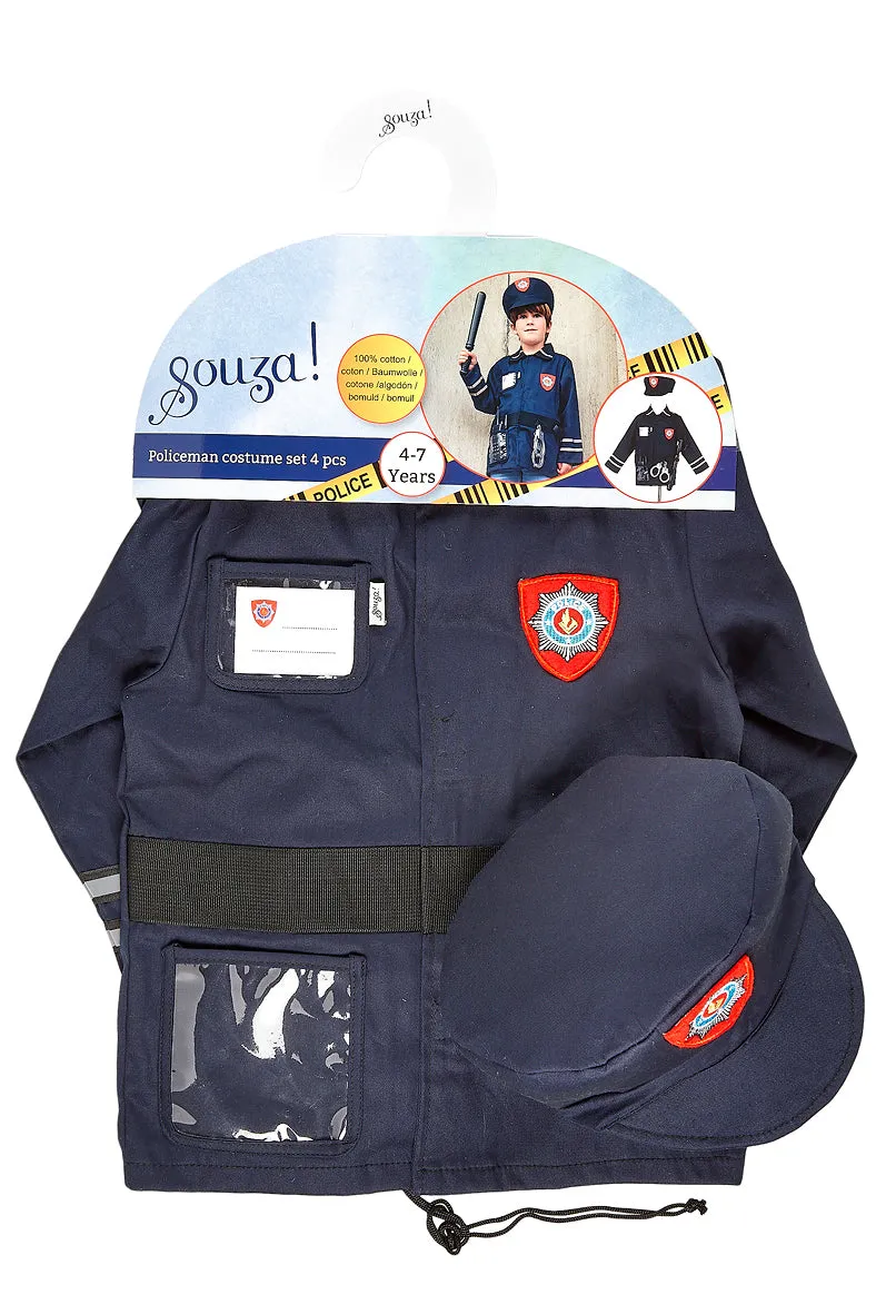 Souza! Policeman costume poliziotto blu 5-7 anni