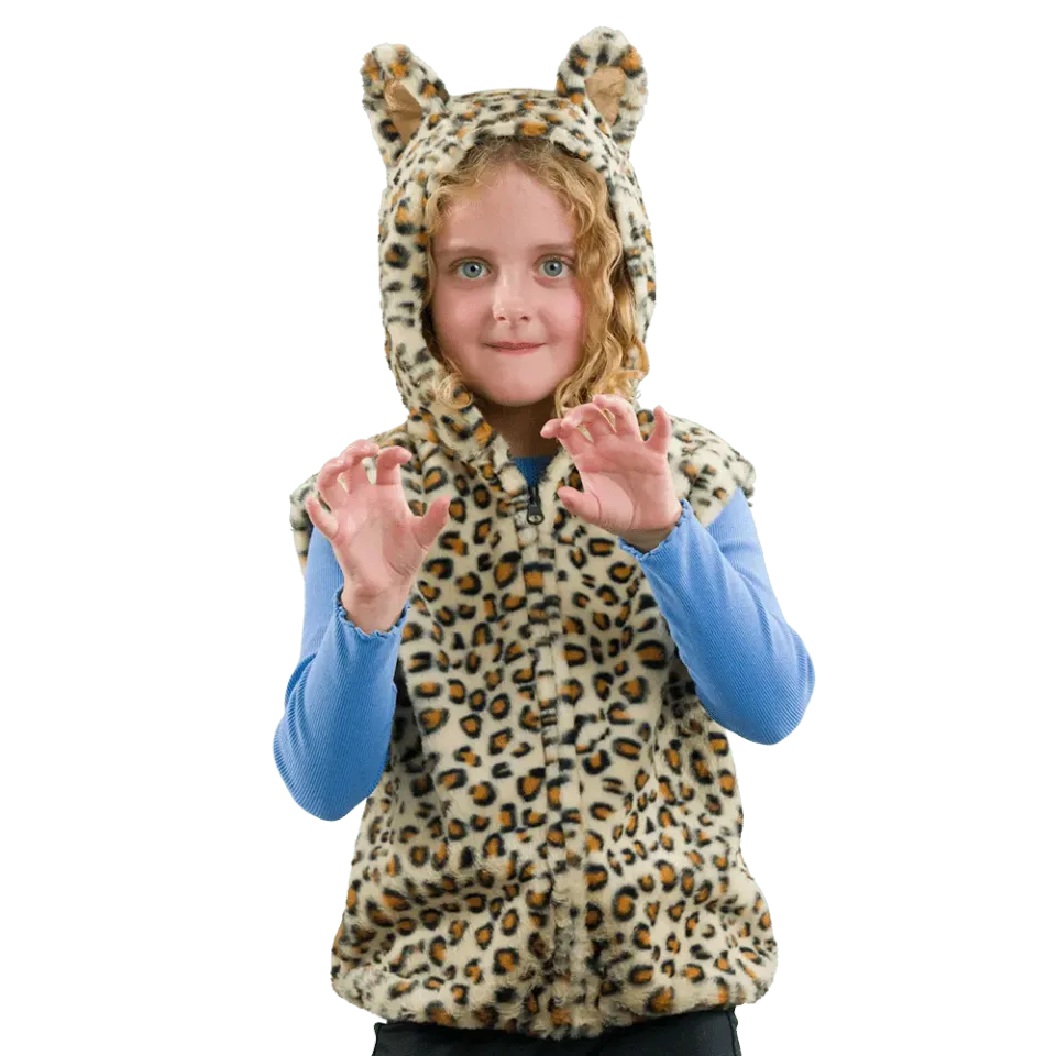 Pretend to Bee costume leopardo bambino felpa 3-7 anni