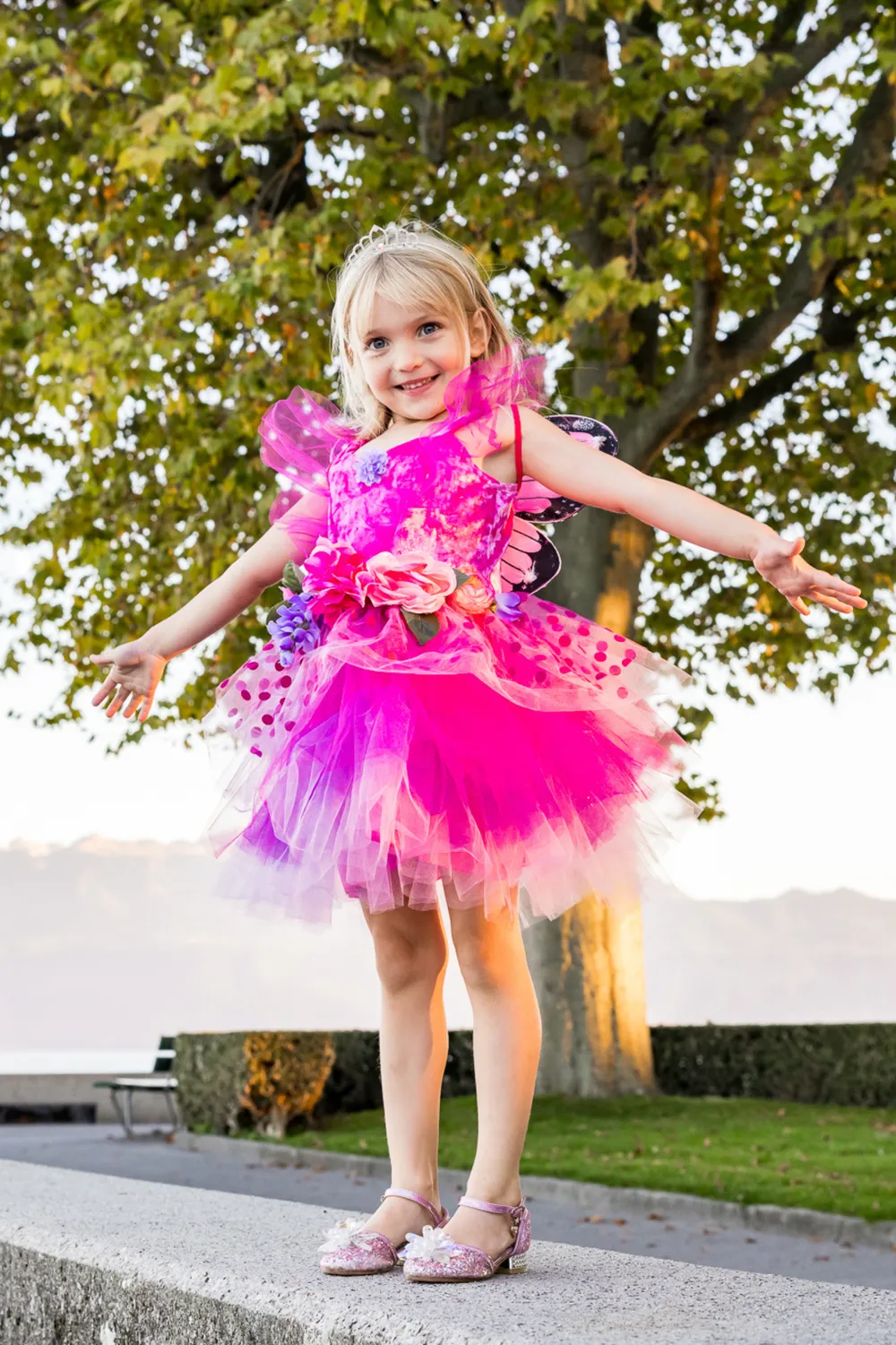 Great Pretenders Fairy Blooms Deluxe Dress & Wings costume fata