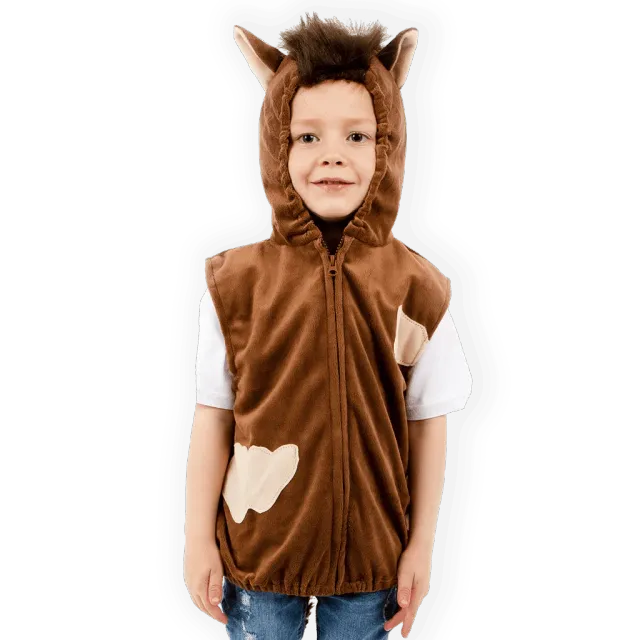 Pretend to Bee Cavallo costume bambino marrone 3-7 anni in velluto