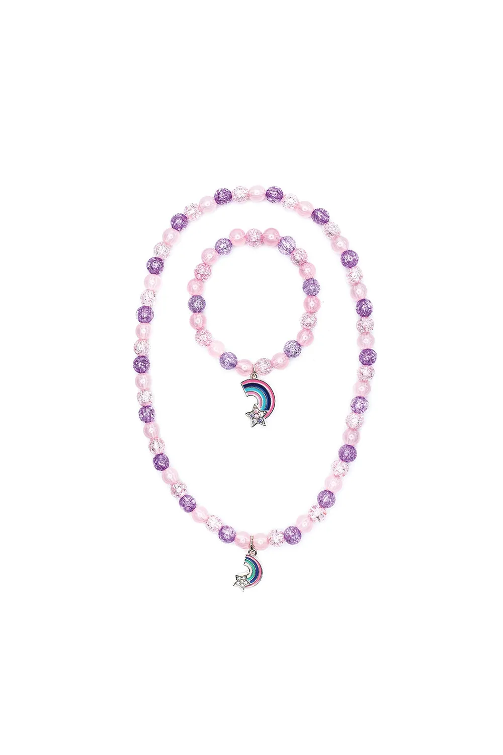 Great Pretenders Rainbow set collana e bracciale viola