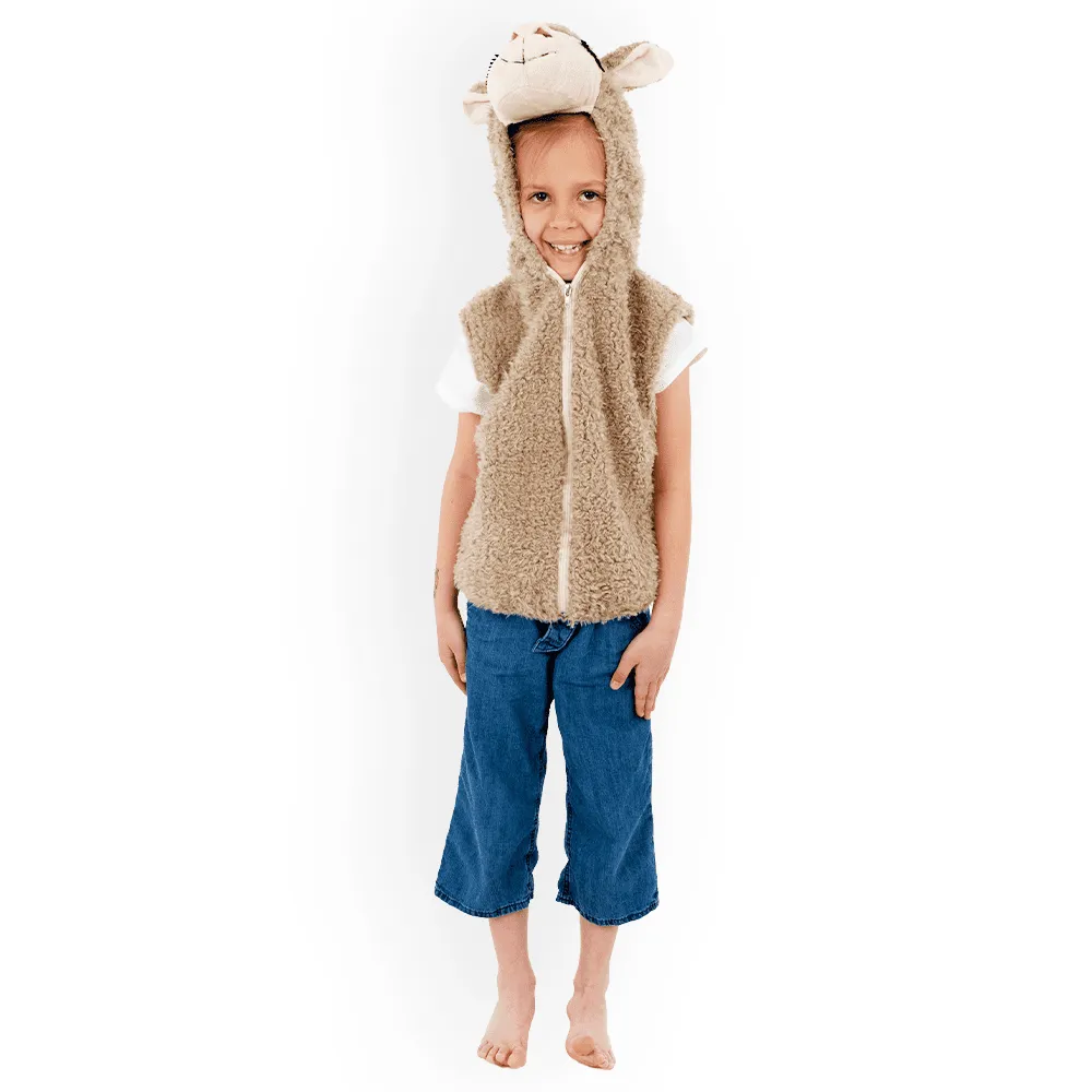 Pretend to Bee Llama gilet costume bambini crema 3-7 anni