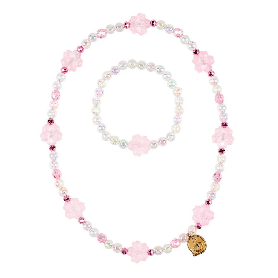 Souza! Kelsey Flower Pink set collana e bracciale rosa