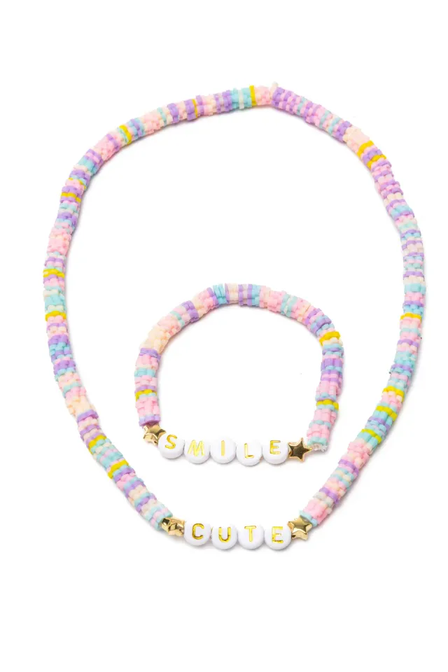 Great Pretenders Cute Smile set collana bracciale fiori bimba